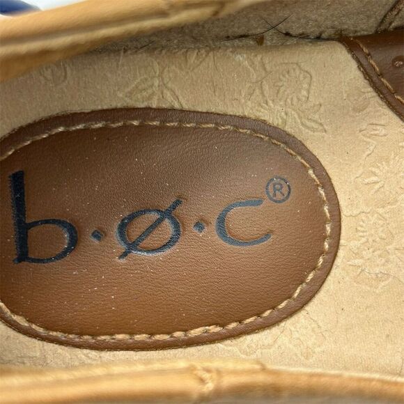 B.O.C. Women's Suree Brown Tan Camel Leather Slip-On Loafers Size 6.5W Casual - Picture 11 of 12